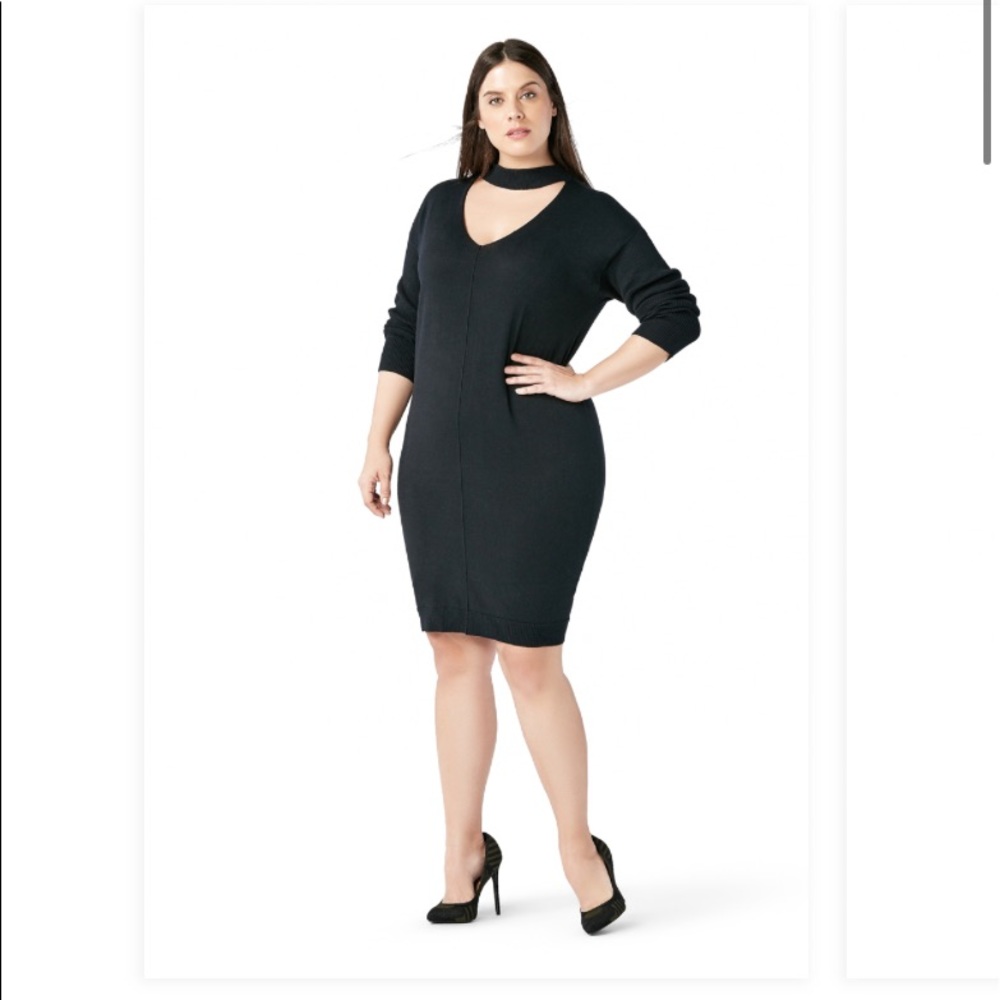 Choker sweater dress. It’s sexy and comfortable